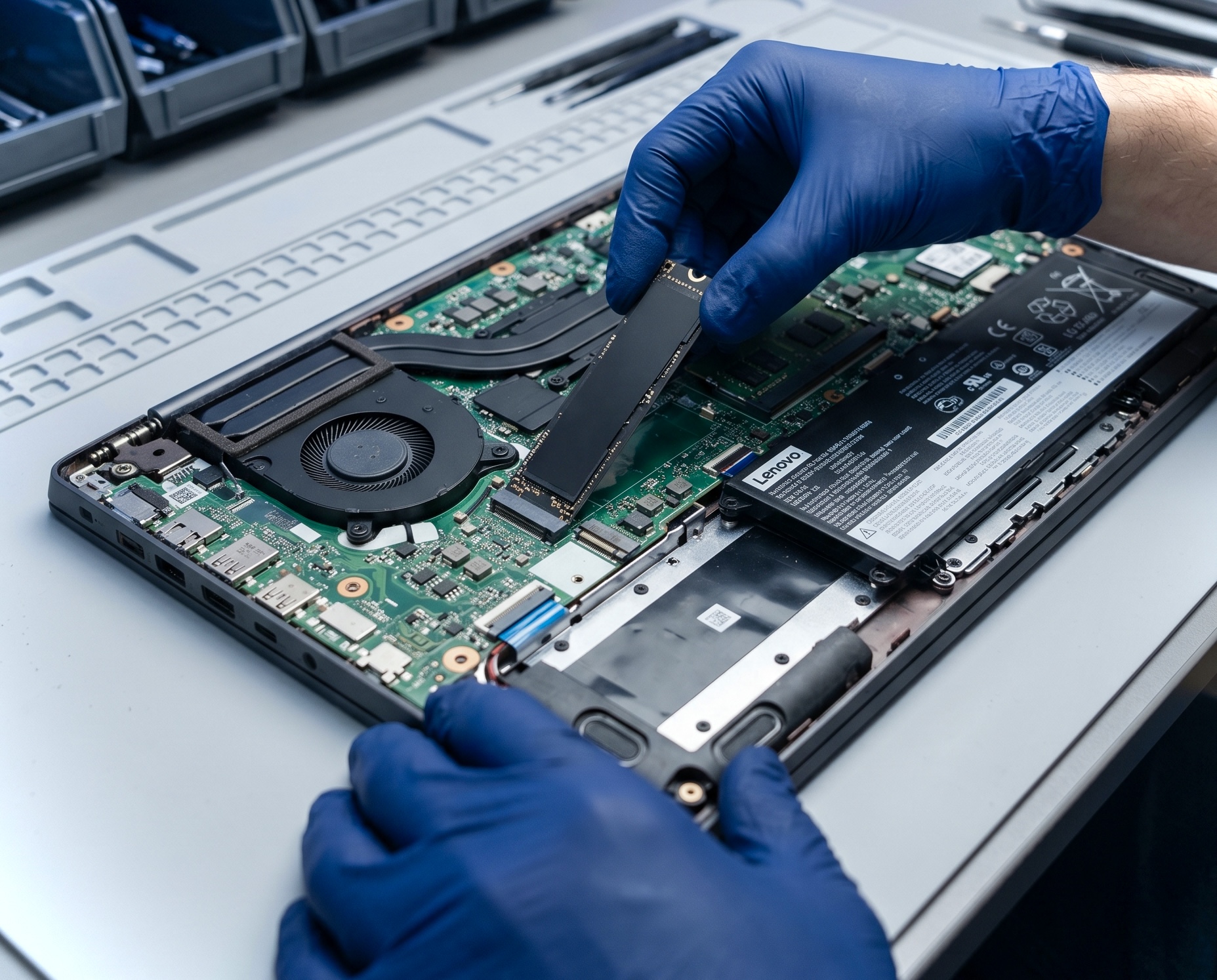 Instalação de SSD M.2 NVMe novo no Lenovo IdeaPad