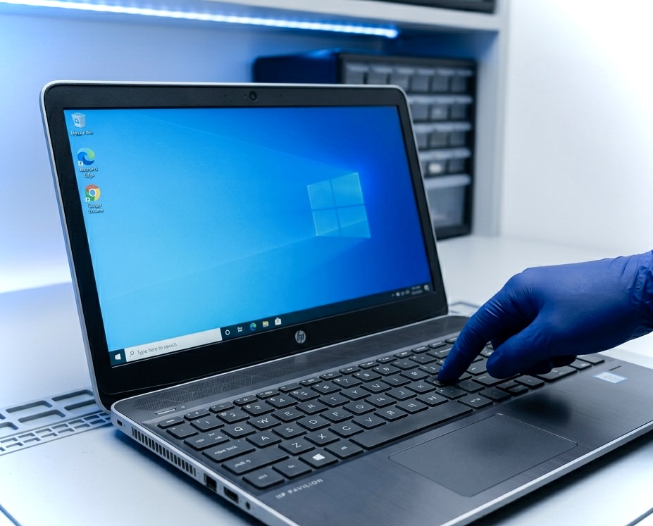 HP Pavilion recuperado e funcionando após limpeza profissional